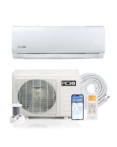 12,000 BTU ACiQ Essentials 20 SEER2 Single Zone Wall Mount Mini Split Heat Pump System w/16 Ft. Line Set - R32 | 230V