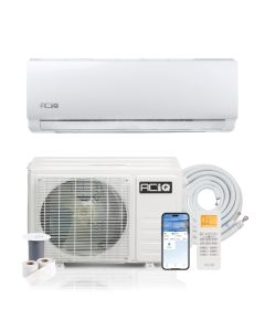 12,000 BTU ACIQ Essentials 17 SEER2 Single Zone Wall Mount Mini Split Heat Pump System w/ 16 Ft. Line Set - R32 | 115V