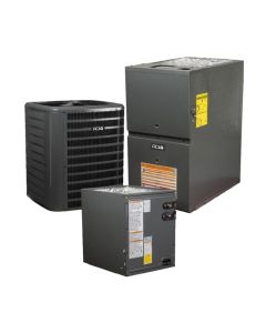2 Ton 13.4 SEER2 80% AFUE 40,000 BTU Gas Furnace and R32 Air Conditioner System - Upflow
