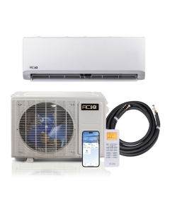 12,000 BTU ACiQ 21.3 SEER2 Single Zone Wall Mount Mini Split Heat Pump System w/15 ft Line Set - R454B | 230V