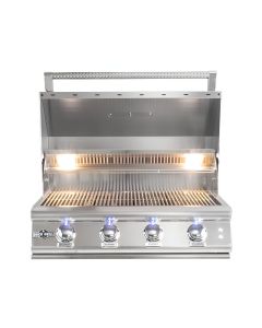 Buck Grill 32-Inch 4-Burner Built-In Gas Grill 304SS W/Lights W/Build Your Own Kitchen Options - BG 32BUCKGRILL