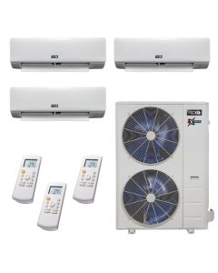 36,000 BTU 22.2 SEER2 ACiQ 3-Zone Wall Mounted Mini Split System - Extreme Series - WiFi Enabled - 9+9+12