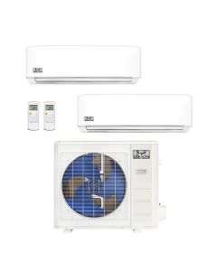 48,000 BTU Stealth DIYCOOL 21.8 SEER2 Dual Zone Mini Split Wall Mount Heat Pump System R454B | 230V - 24 + 24