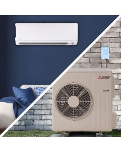 Mitsubishi 24,000 BTU HX-Series 20 SEER2 Single Zone Wall Mount Mini Split Heat Pump System – R454B | 230V