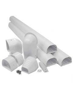 White Line Set Cover Guard – Complete Wall Duct Kit (12 ft.)