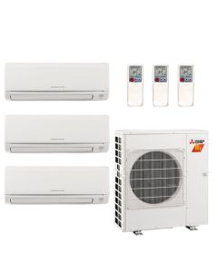 Mitsubishi 24,000 BTU GX-Series 20 SEER2 3 Zone Wall Mounted Mini Split Hyper Heat Pump System   R454B  | 230V  6 + 9 + 12