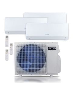 24,000 BTU ACIQ Essentials 23.0 SEER2 3 Zone Wall Mount Mini Split Heat Pump System w/ 15ft Line Set- R32 | 230V - 9 + 9 + 12