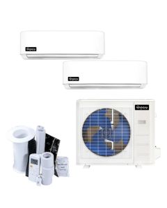 Infinity Living EZ Connect 36,000 BTU 21.5 SEER2 Dual Zone Wall Mounted DIYCOOL Heat Pump System w/ 18+18