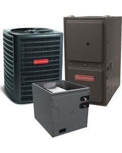 Goodman 3.5 Ton 14.5 SEER2 80% AFUE 100,000 BTU Furnace and AC System - R32 Downflow | Low NOx