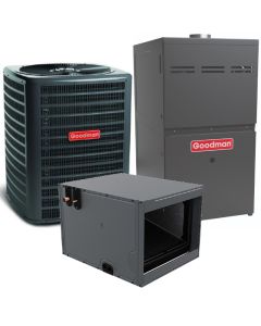 Goodman 4 Ton 13.4 SEER2 80% AFUE 120,000 BTU Furnace and AC System - R32 Horizontal