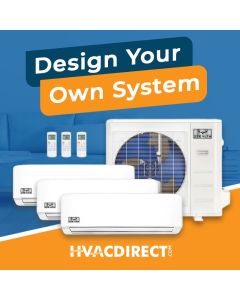 Stealth DIYCOOL Design Your Own 3 Zone Heat Pump System R454B