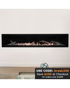 Empire Boulevard 72" Linear Ventless Gas Fireplace - VFLB72FP90