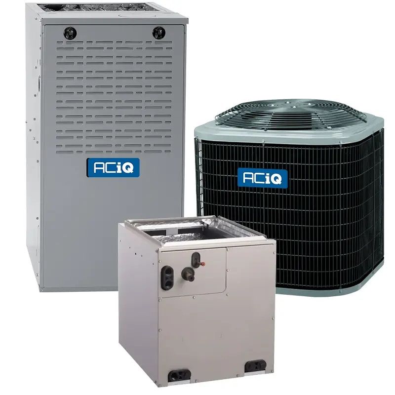 2 Ton 16 SEER2 80% AFUE 110,000 BTU ACiQ Gas Furnace and Heat Pump System - Multi-Positional - R4H5S24AKAAA / EVD4X37M21A / N80MSN1102120A