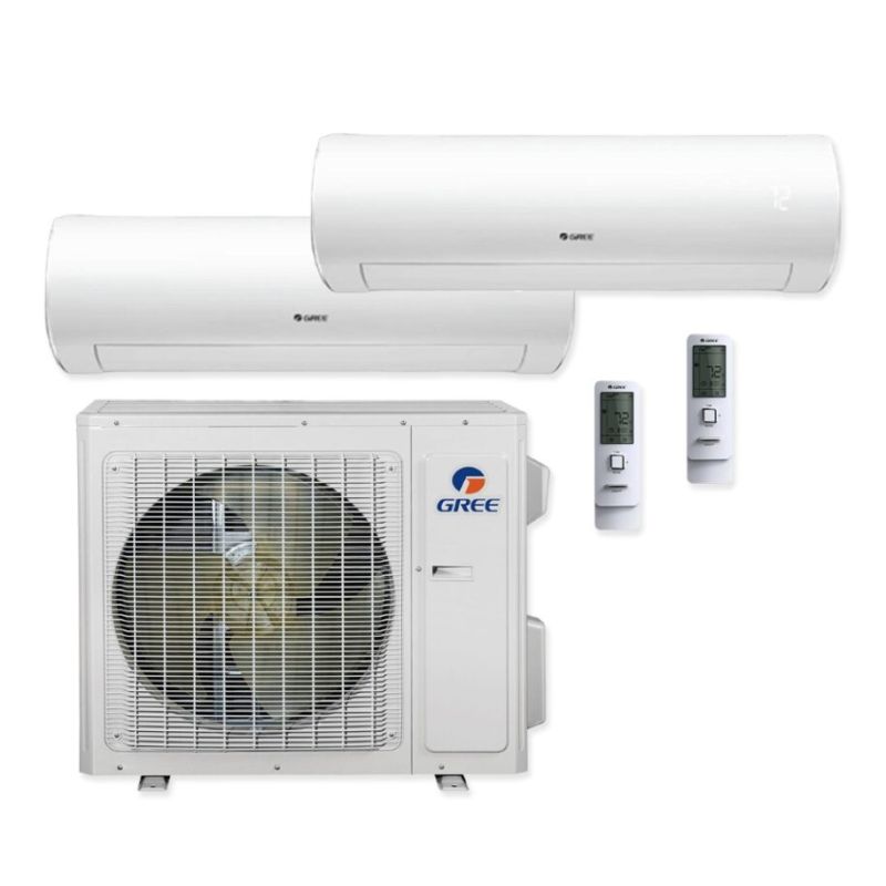 Gree 18,000 BTU 22 SEER Dual Zone Wall Mounted Heat Pump System 9+9 - MULTI18HP230V1CO / 2-SAP09HP230V1AH