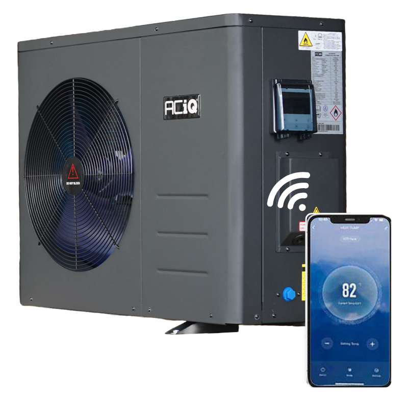 ACiQ 80,000 BTU Inverter Pool Heat Pump with Cooling - PHP-PA-80-230