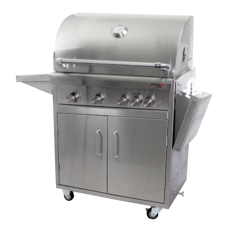 Dragon Fire 32-Inch 4-Burner Gas Grill W/Freestanding Cart - DF32SSCB / DF32