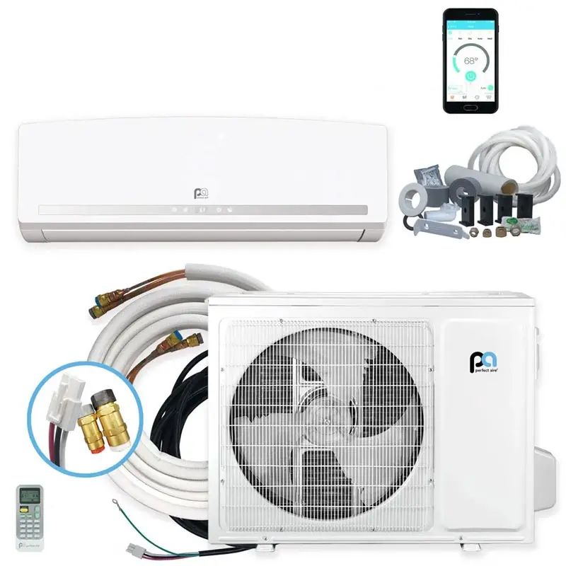 Perfect Aire DIY 12,000 BTU 22 SEER Quick Connect Ductless Mini Split Heat Pump w/ WiFi - 115V