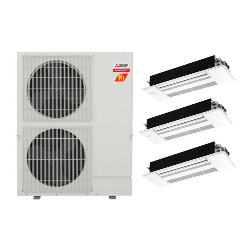 42,000 BTU 19 SEER Mitsubishi Tri Zone Mini Split H2i Hyper Heat Pump System 9+12+18-R410A