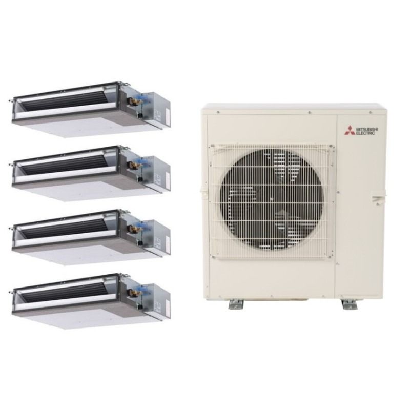 Mitsubishi 42,000 BTU SEZ-AD-Series 19.3 SEER2 4 Zone Concealed