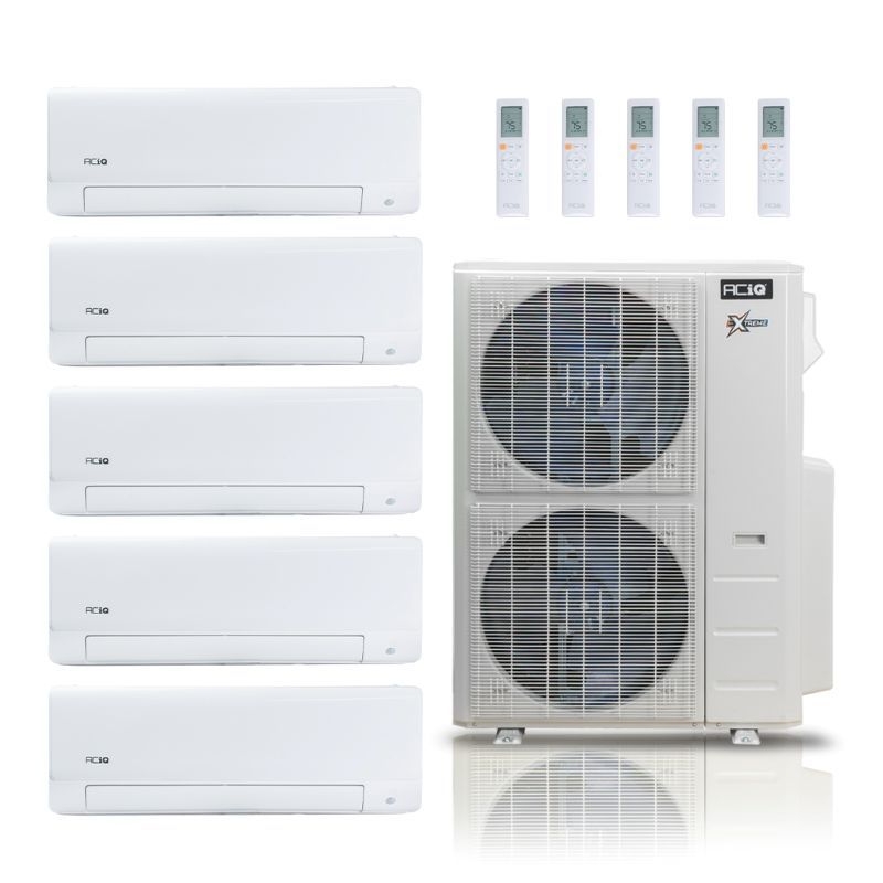 48,000 BTU 21.8 SEER2 ACiQ 5-Zone Wall Mounted Mini Split System w/ WiFi - 9+9+9+9+9 - ES-48Z-M5 / ACIQ-09W-HH-M-5