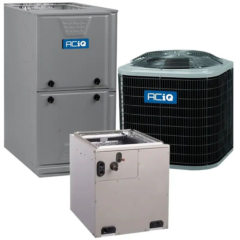 2.5 Ton 14.5 SEER2 96% AFUE 80,000 BTU ACiQ Gas Furnace and Heat Pump System - Multi-Positional - R4H5S30AKAAA / EVM4X44M21A / N96MSN0802120A