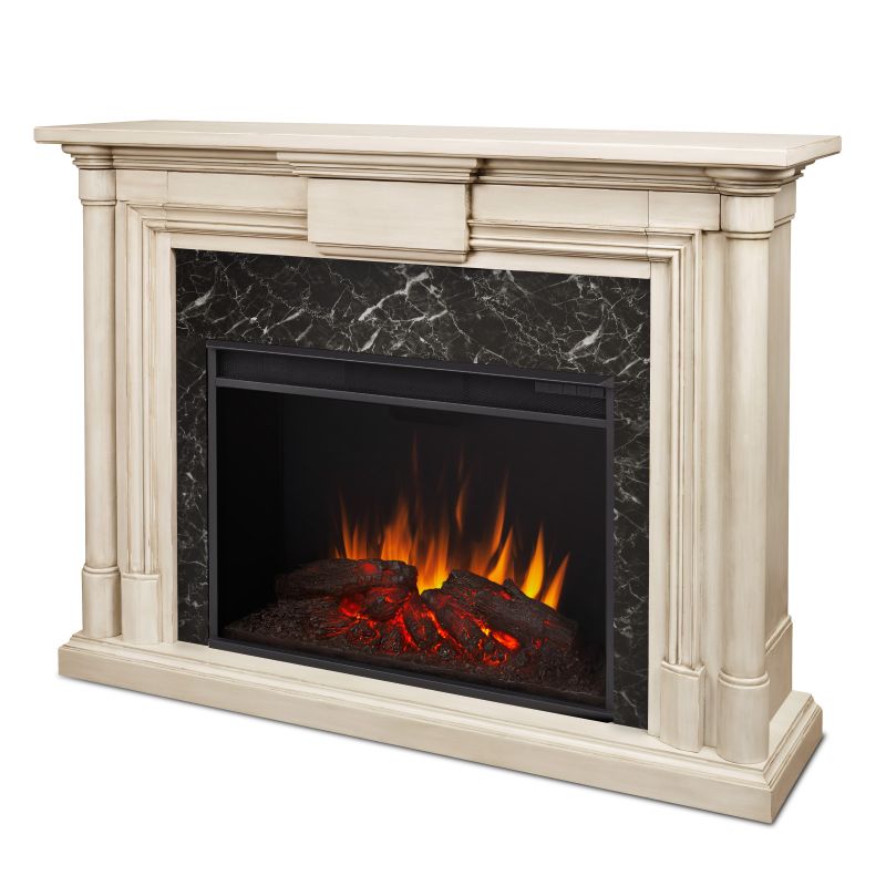 Real Flame Maxwell Grand Electric Fireplace in Whitewash - 8030E-WW