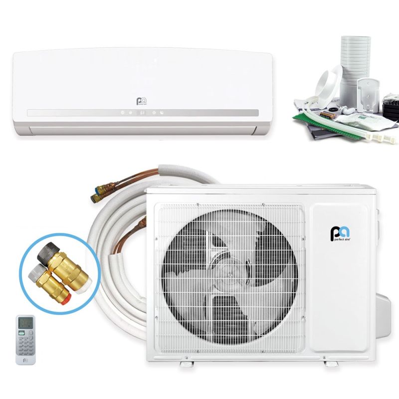 Perfect Aire DIY 24,000 BTU 21 SEER Quick Connect Ductless Mini-Split Heat Pump w/ WiFi - 3PAMSHQC24