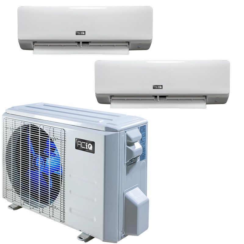 18,000 BTU 22.9 SEER2 ACiQ 2-Zone Wall Mounted Mini Split System w/ WiFi - 6+6 - ES-18Z-M2/ACIQ-06W-HH-M-2