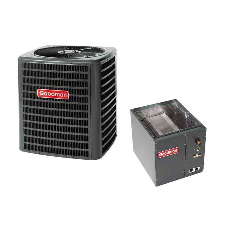 Goodman 5 Ton 14 SEER Air Conditioner with Vertical 21" Cased Coil