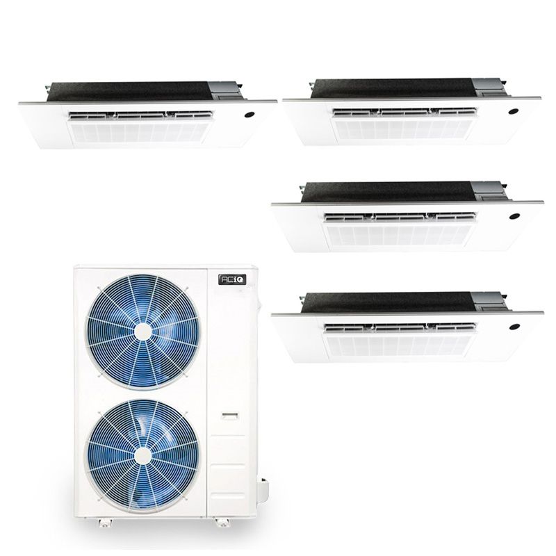 55,000 BTU 21.3 SEER2 ACiQ 4-Zone Slim Ceiling Cassette Mini Split System - 9+9+9+9 - ES-55Z-M5/SCC-0609-HH-M-4-L