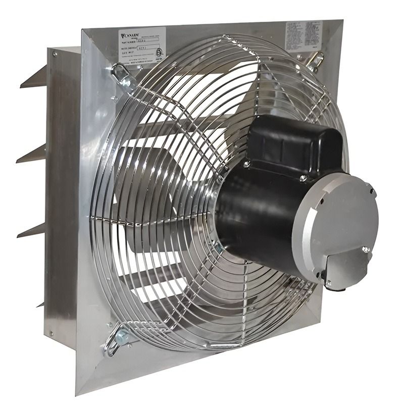 Canarm 12" Shutter Mounted Exhaust Fan Direct Drive, 1,640 CFM, 1/4 HP115V - AX12-2