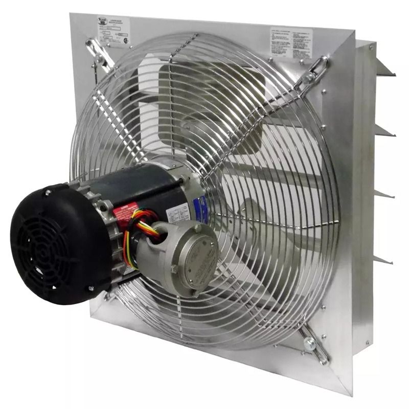 Canarm 16" Shutter Mounted Explosion Proof Exhaust Fan Direct Drive, 2,580 CFM, 1/3 HP, 115/230V - AX16-4