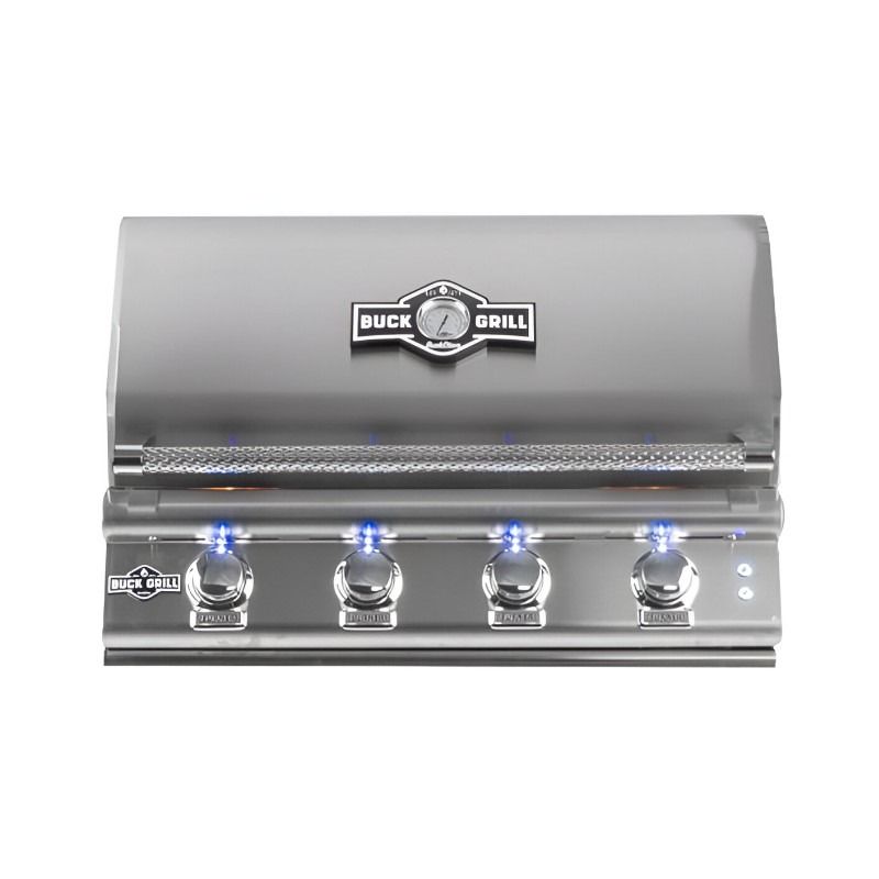 Buck Grill 32-Inch 4-Burner Built-In Gas Grill 304SS W/Lights - BG 32BUCKGRILL-LP/NG