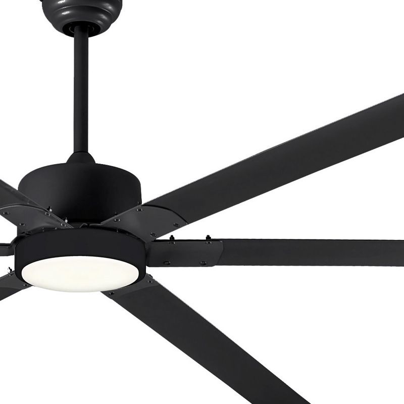Canarm HVLS Fan, FANBOS 10' Industrial Indoor Ceiling Fan with LED Light - 20693 CFM, 69 RPM, 120V, 1 Phase, 61.8 Watts, Black - CP120BK / LK-CPBK