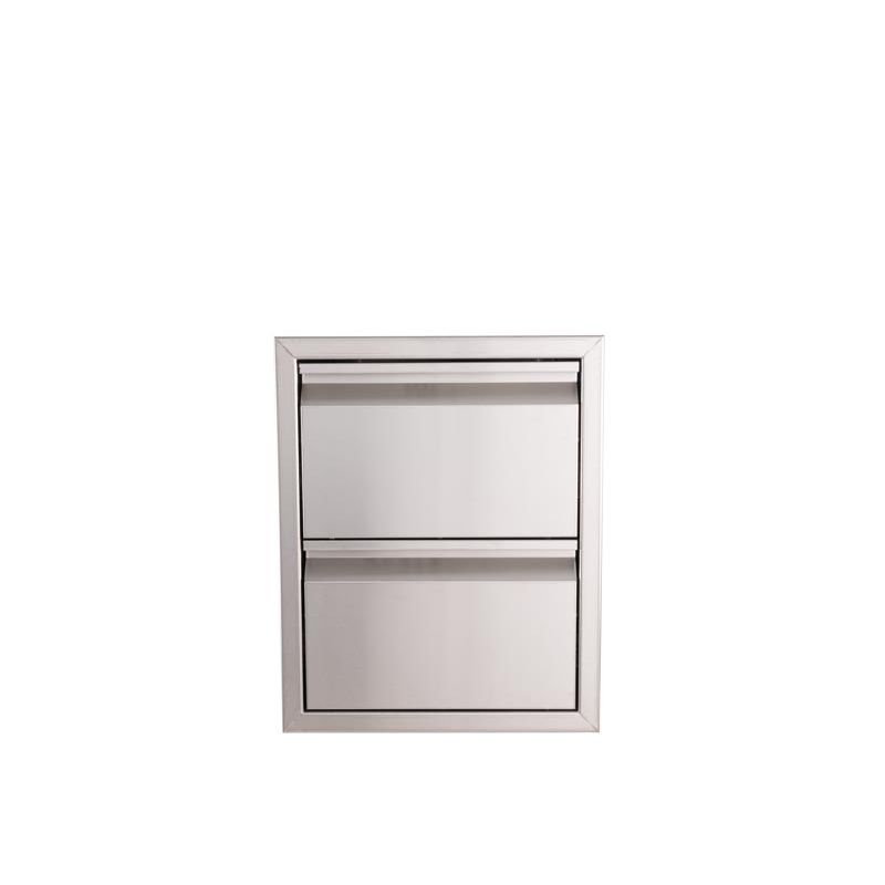 Buck Grill 16" 304 Stainless Steel Double Storage Drawer - BO BE-DRW2-15