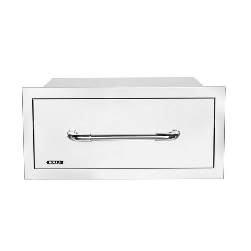 Bull 26" Stainless Steel Large Single Storage Drawer with Reveal - 19980