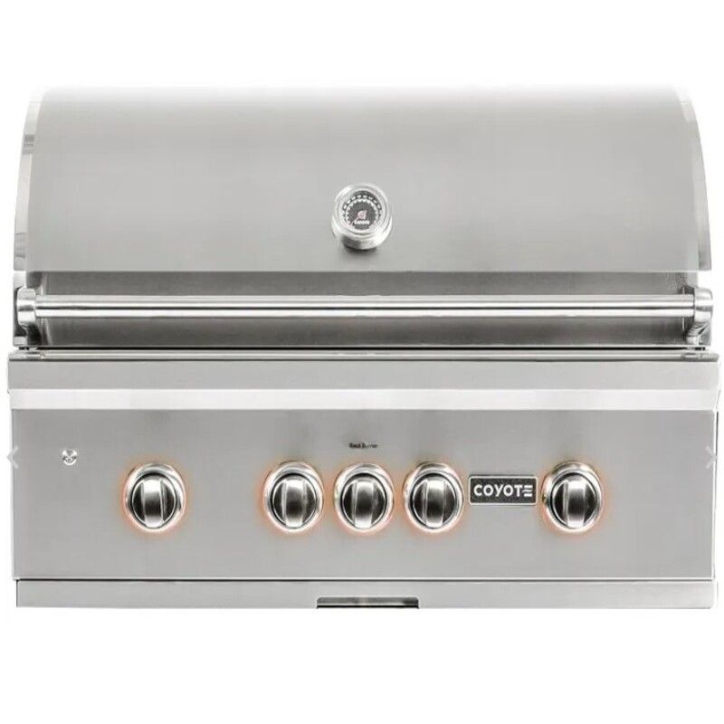 Coyote S-Series 36-Inch 4-Burner Built-In Gas Grill W/Build Your Own Kitchen Options - C1S36