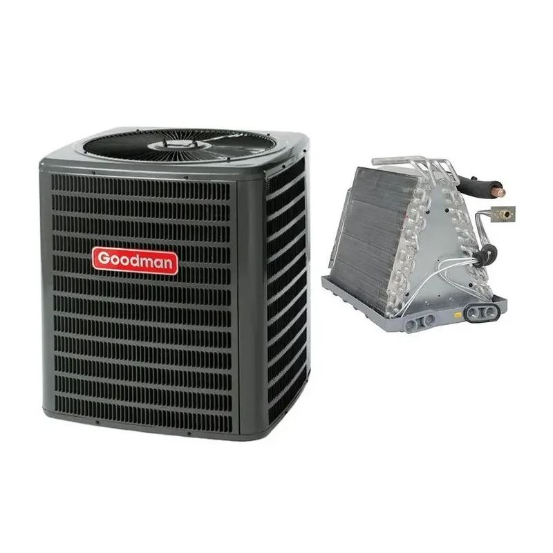 4 Ton 13.8 SEER2 Goodman Air Conditioner with Vertical 21" Uncased Coil - GSXN404810 / CAUF4961C6