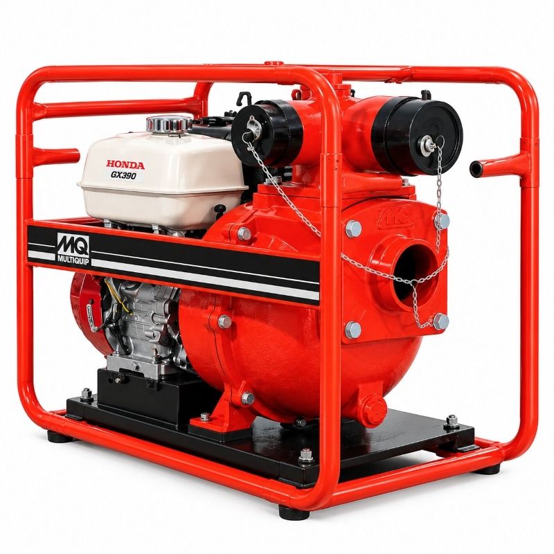 Multiquip High-Pressure Centrifugal Pump | 11.7 HP | Aluminum/Cast Iron | Gas-Powered | Max 210 GPM | Max 377 ft. Head | Honda GX390 | QPT405SLT - QPT405SLT