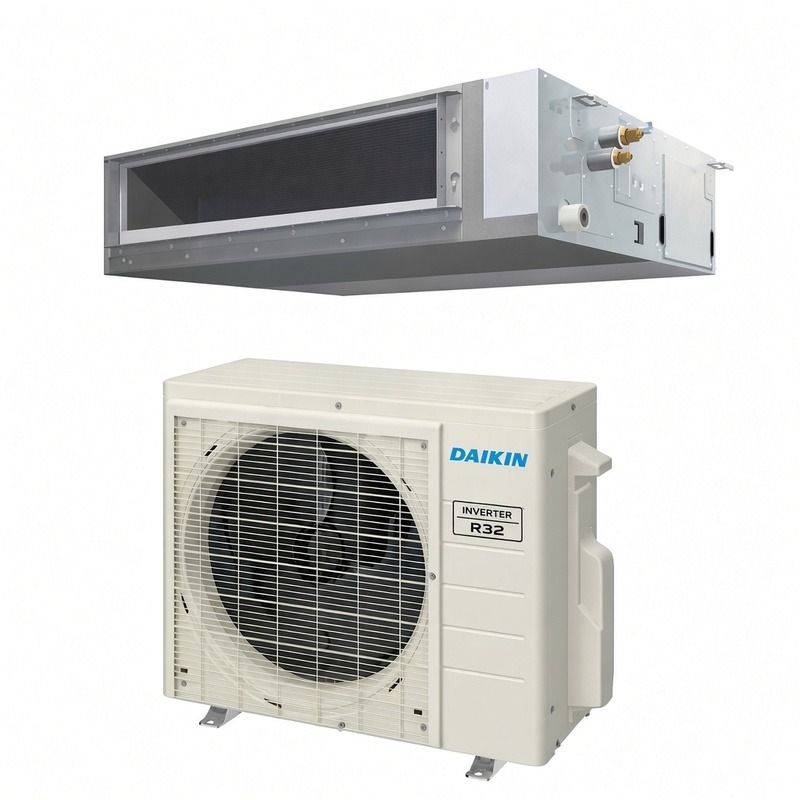 Daikin 15,000 BTU 18 SEER2 Single Zone Concealed Duct Mini Split Heat Pump System - R32 | 230V