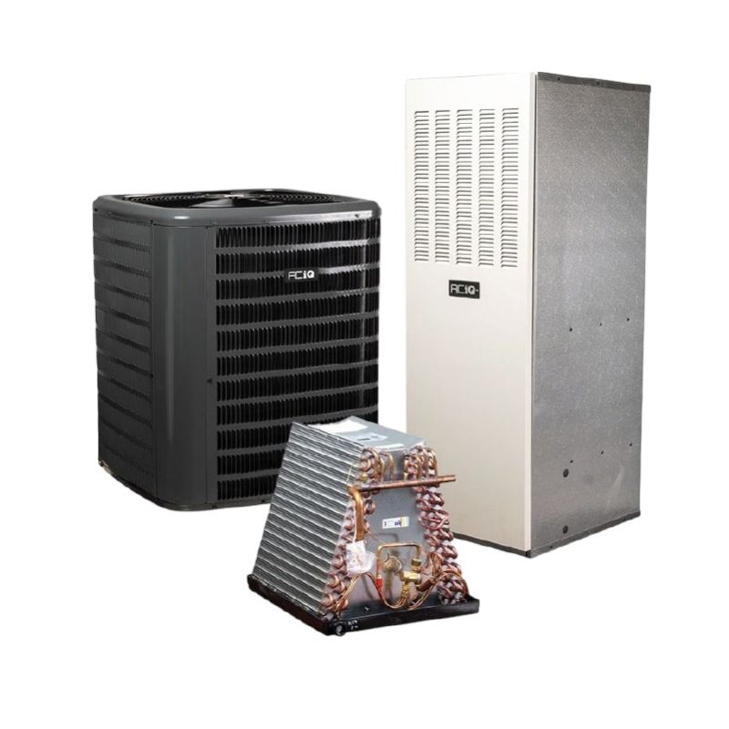 2 Ton 14.3 SEER2 10KW Mobile Home Heat Pump & Electric Furnace System with Coil - R32 - GLZS4BA2410-A / ACiQ-MH24BU2VYEC / ACiQ-EFS1020FD-MH
