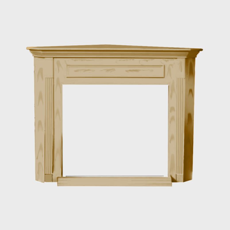 Empire Medium Oak Finish Corner Mantel Cabinet - EMC22O