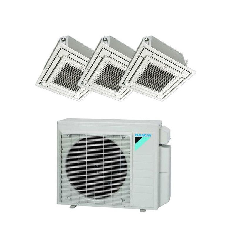 Daikin 36,000 BTU Emura 21.7 SEER2 3 Zone Ceiling Cassette Mini Split Heat Pump System - R410A | 230V - 9+9+12