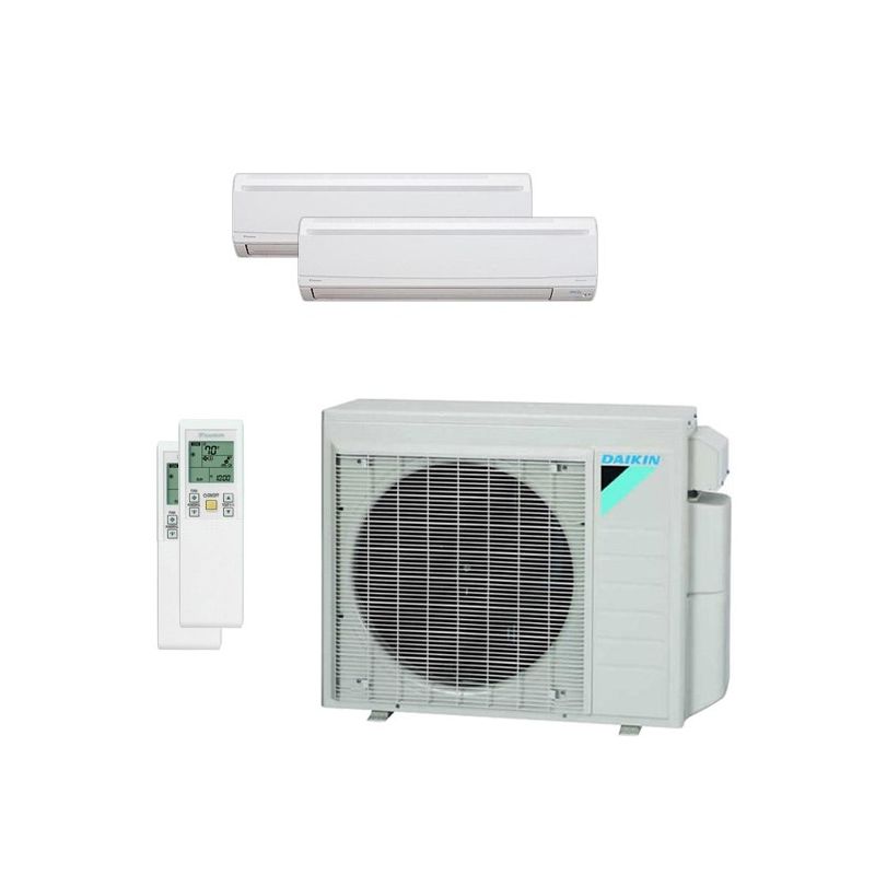 Daikin Mini Split 36,000 BTU 22 SEER Dual Zone Wall Mounted Heat Pump System 12+18 - 4MXL36TVJU / FTXS12WVJU9 / FTXS18WVJU9