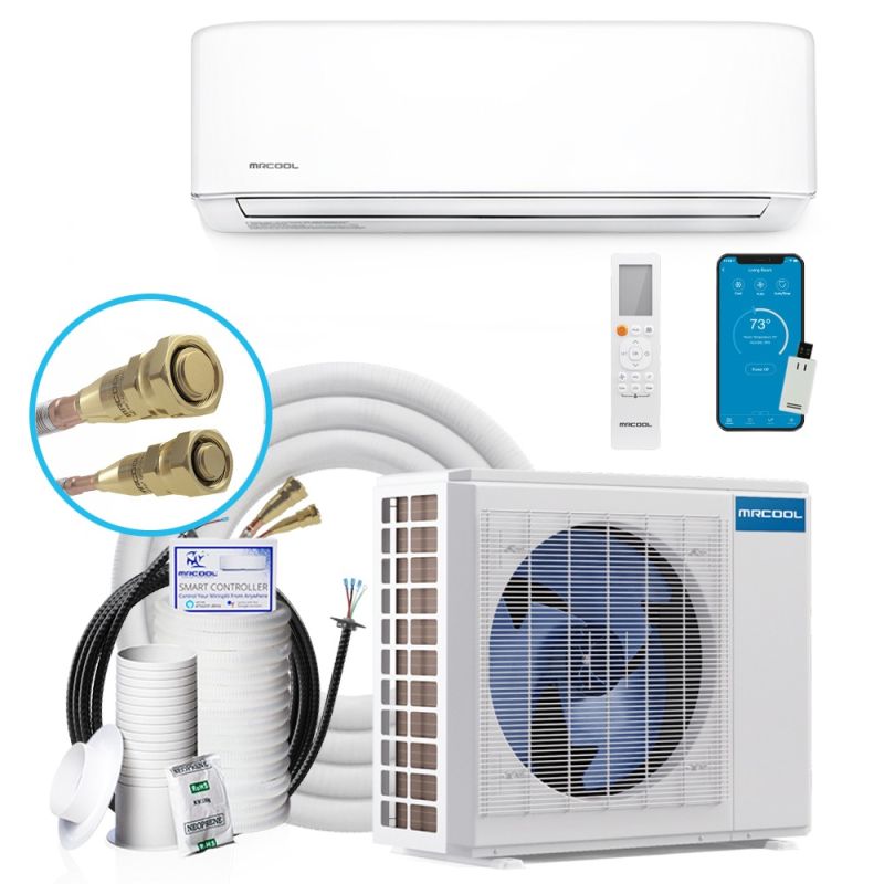 36,000 BTU MRCOOL DIY 4th Gen Single Zone Wall Mount Mini Split Heat Pump System - R454B | 230V - DIY-36-HP-C-230C25 / DIY-36-HP-WMAH-230C25