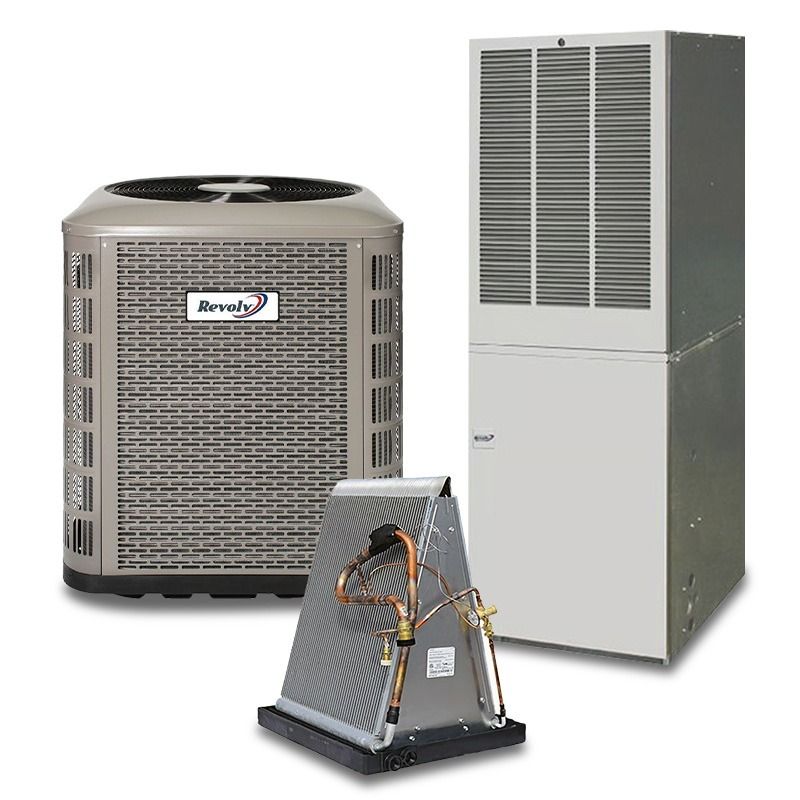 Style Crest-Revolv 3 Ton 13.4 SEER2 10KW Sweat-Fit Mobile Home Air Conditioner and Electric Furnace System - R454B - HSA4MD5M1SN36K / C85DAMX3036U-B / E7ED-B010K1