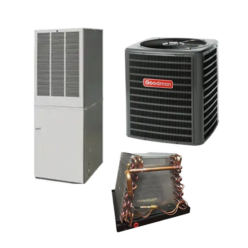2.5 Ton 14.3 SEER2 10KW Goodman Mobile Home Heat Pump w/ Electric Furnace and M-Series Coil System - GSZB403010 / E7ED-010 / 1036A-MH