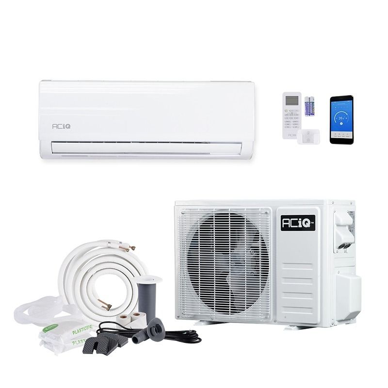 24,000 BTU ACIQ Essentials 21 SEER2 Single Zone Wall Mounted Mobile Home Mini Split Heat Pump System - R454B | White | 230V - ACIQ-K24Z-HP230B / ACIQ-K24W-W-HP230B-MH