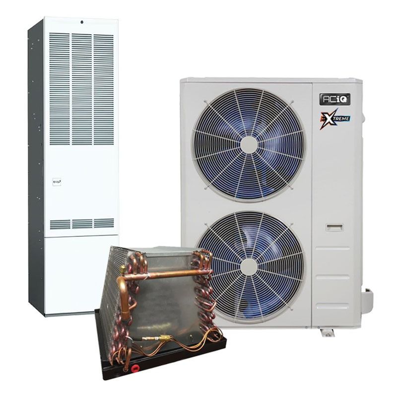 ACiQ 3.5 Ton 14 SEER2 80% AFUE 77,000 BTU High Efficiency Mobile Home Heat Pump & Gas Furnace System with Coil Cabinet | Extreme Series - ACiQ-4X-HPB / ACIQ-3617UDPBCA / MG1E-B077F1ABM1