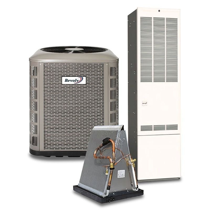 Style Crest-Revolv 3 Ton 13.4 SEER2 80% AFUE 77,000 BTU Sweat-Fit Mobile Home Air Conditioner and Gas Furnace System - R454B - HSA4MD5M1SN36K / C85DAMX3036U-B / MG1E-B077F1ABM1